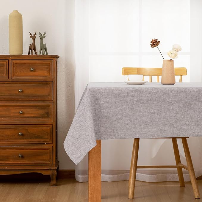 Hiasan 2 Pack Faux Linen Rectangle Tablecloth - Image 2