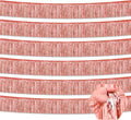 6 Pack 10 Feet Rose Gold Foil Fringe Garland Metallic Tinsel Streamers Banner by Ferwzsr