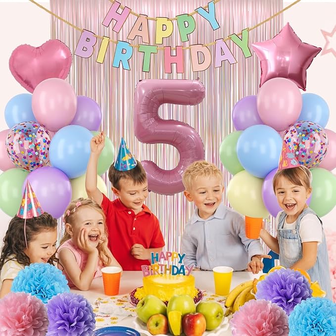 Pastel 5th Birthday Party Decorations - Image 4