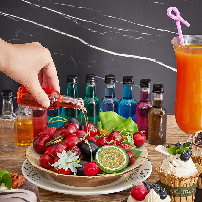 Tessco 100 Pcs Mini Liquor Bottles Plastic Mini Salad Dressing Bottle Christmas - Image 3