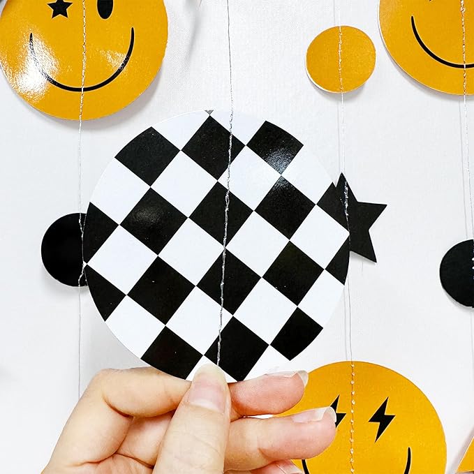 One Happy Dude 1st Birthday Decorations Black Yellow Smile Face Lightning Star - Image 3