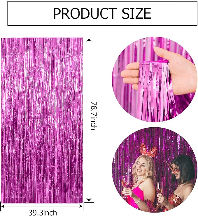 20 Pack Hot Pink Party Decorations - Image 7