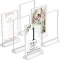 Silver Picture Frames Double-Sided, Menu Holders, Photo Displays by DasherProducts