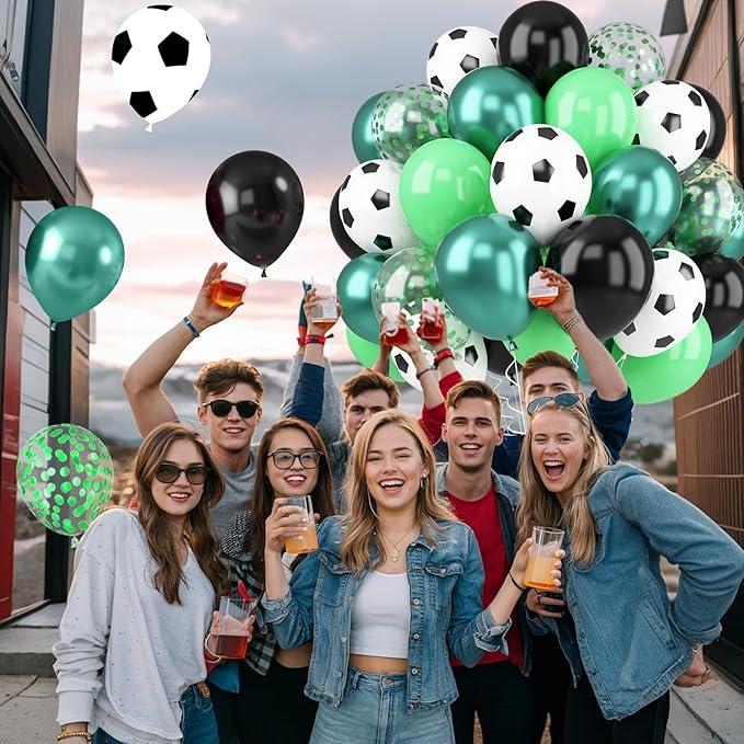 Metallic Chrome Soccer Balloons - Image 6