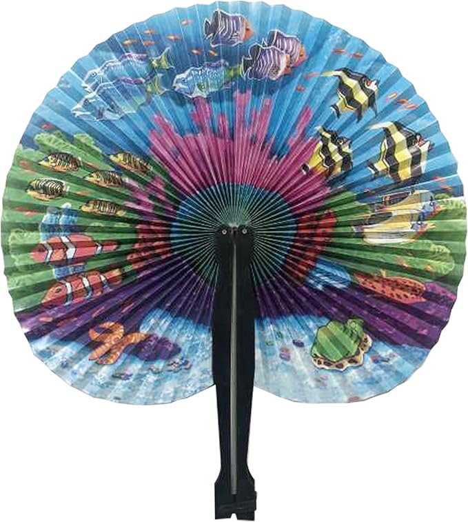 20 Pcs 10" Safari Print Animal Folding Paper Fan Bulk Assortment - Image 4