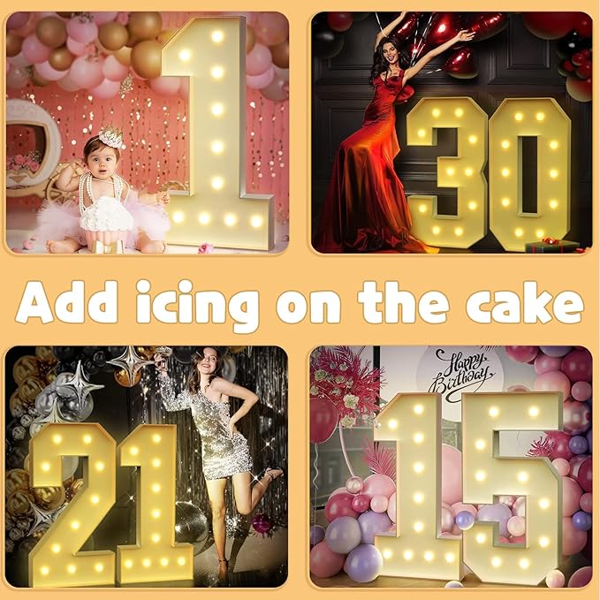 imprsv 4FT Marquee Numbers, Light Up Numbers 6 - Image 7