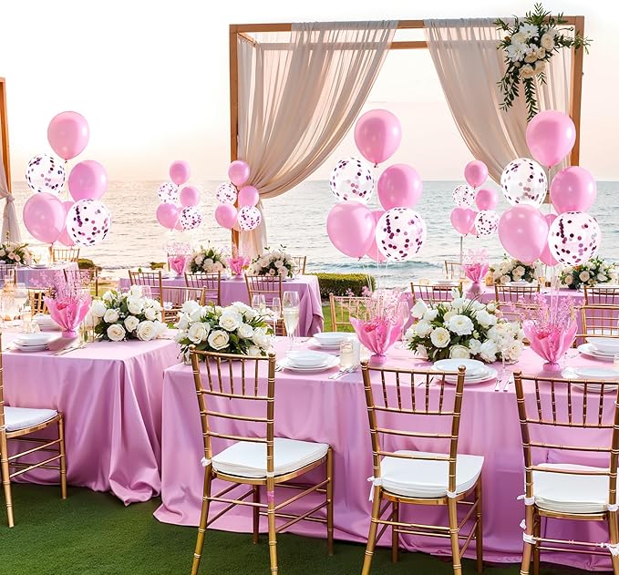 6 Set Pink Balloon Table Centerpieces - Image 2