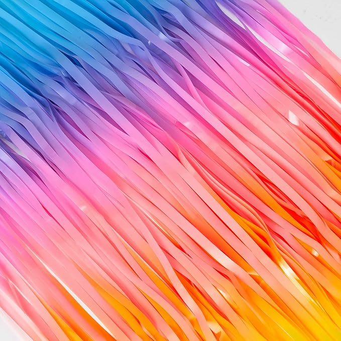 BRAVESHINE Colourful Tinsel Foil Fringe Curtains - Image 8