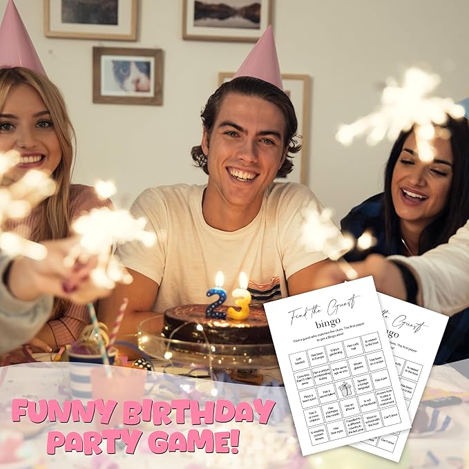 Birthday Party Games, Find The Guest Bingo, Fun Birthday Game - Image 5