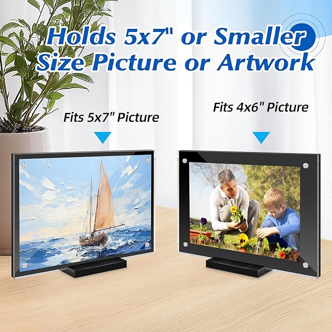 5 Pack Acrylic Magnetic Picture Frame 5x7 - Image 3