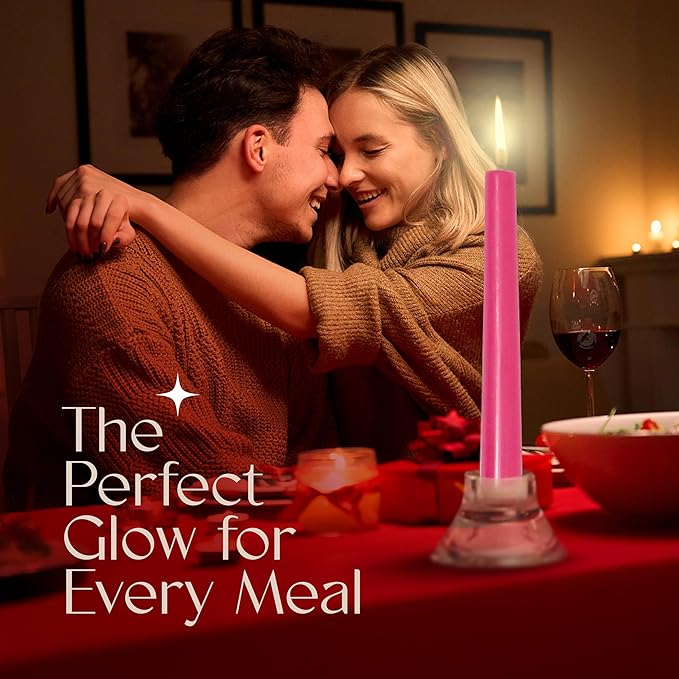 Leor & Lair Pink Taper Candles - Image 4