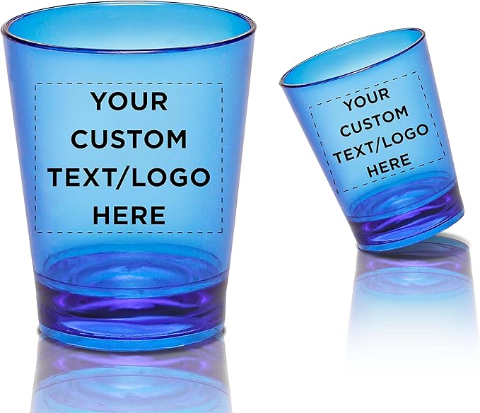 Custom Translucent Plastic Shot Glasses 1.5 oz. Set of 10, Personalized Bulk - Image 7