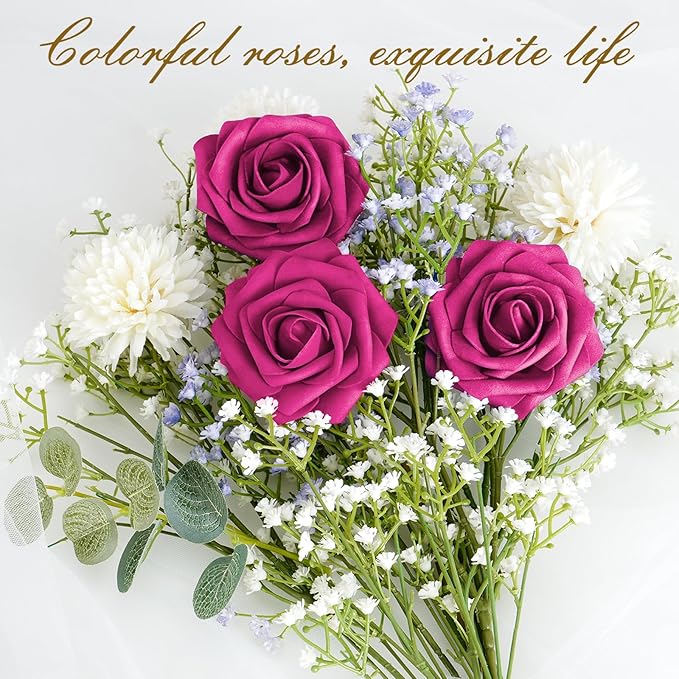 BLEUM CADE 16Pcs Artificial Flowers Fake Roses - Image 6