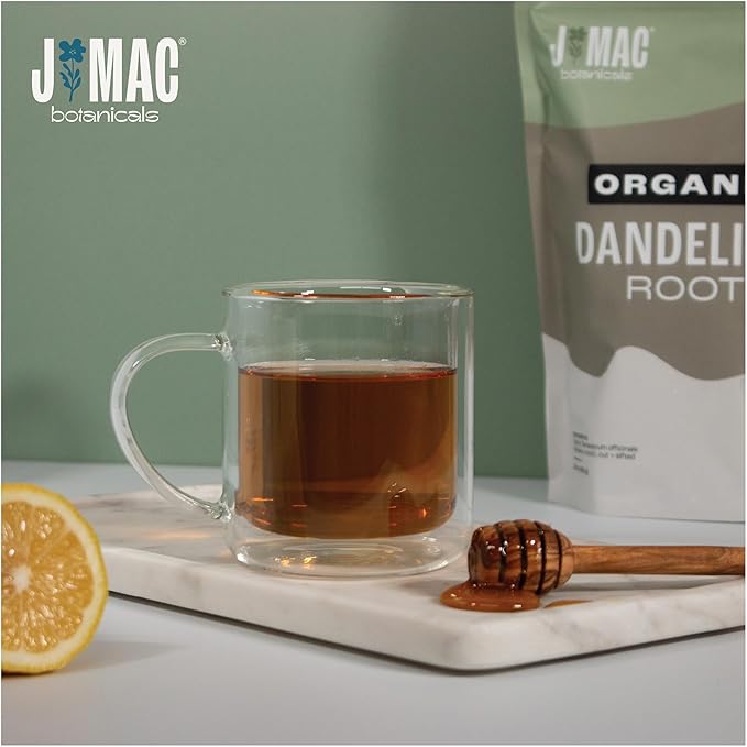 J Mac Botanicals Organic Dandelion Root unroasted, herb - Image 3