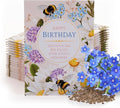 Happy Birthday Bee Forget Me Not Seed Packets by OfficialBentleySeedProducts