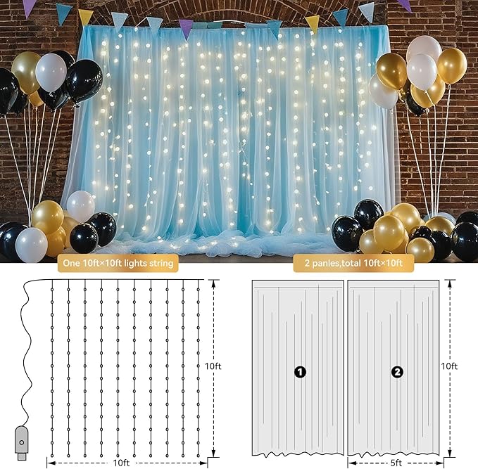 10×8ft Tulle Backdrop Curtains - Image 3