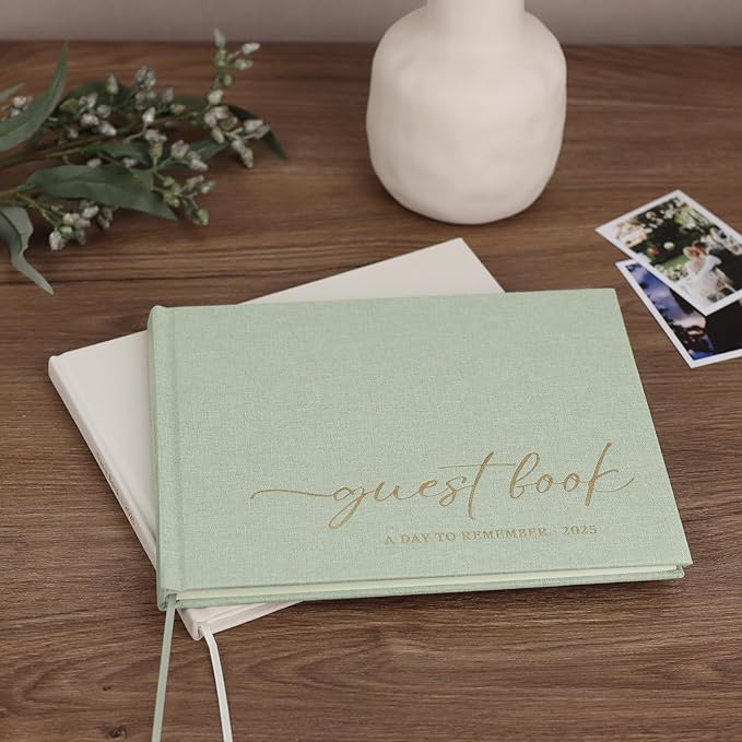 Elegant Guest Book for Wedding Reception, Beautiful Guestbook for Baby Shower - Image 8