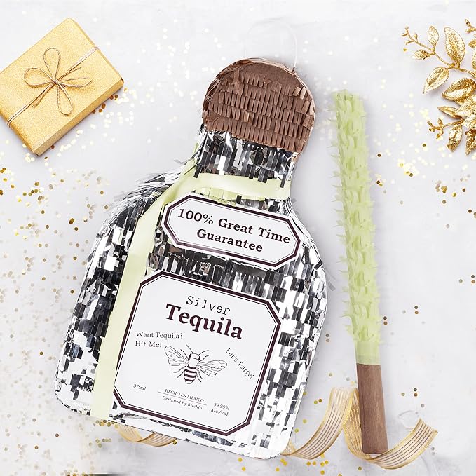 Tequila Bottle Pinata, 10.5 x 10.5 x 4 Inches, 5 Pound Capacity, Adult-Party - Image 5