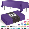 Party Solids Pack Of 12 Premium Plastic Tablecloth 54 Inch x 108 Inch Rectangle by Exquisite