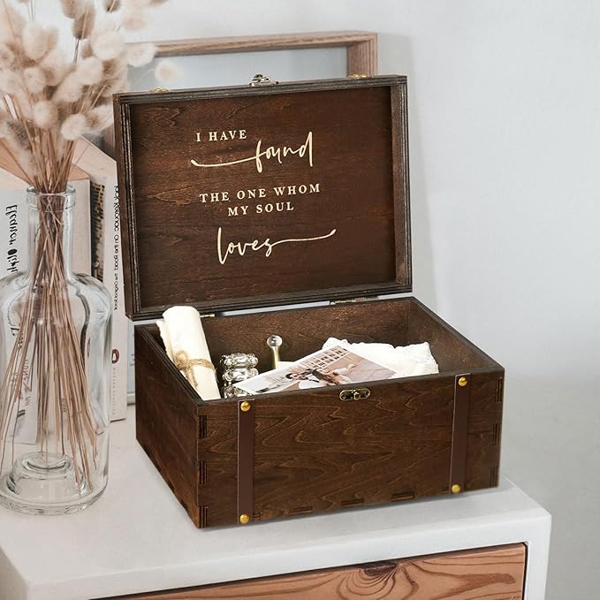 AW BRIDAL Large Mr and Mrs Wedding Keepsake Box - Image 6