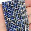 Song Xi 120pcs 3mm Natural Lapis Lazuli Gemstone Beads Faceted Round Loose by SongXi