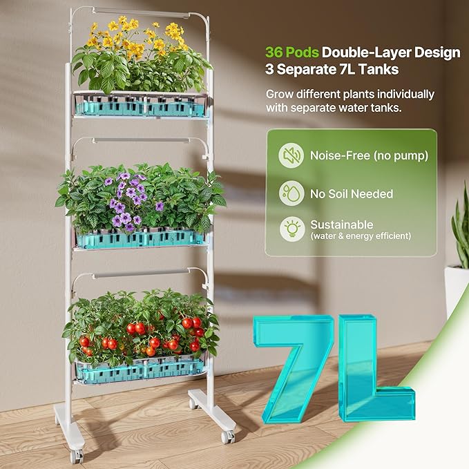 SUNCOZE 3-Tier Hydroponics Growing System Kit - Image 2