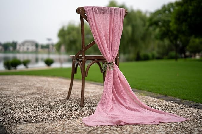 Table Runner Dusty Rose Cheesecloth Gauze 120 Inch 10 FT Rustic Boho Cheese - Image 6