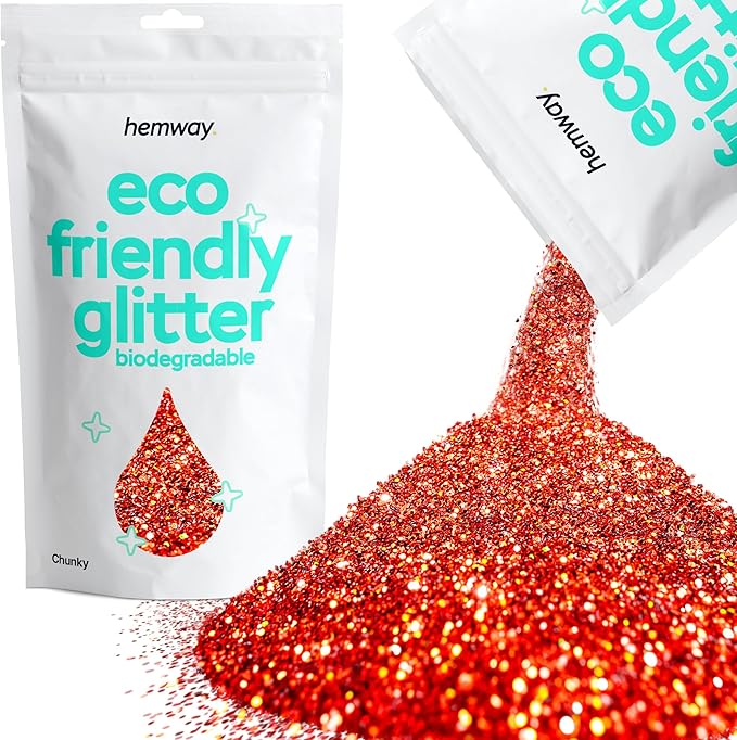 Hemway Biodegradable Glitter Eco Friendly - 100g/3.5oz Bio Cosmetic Safe by Hemway