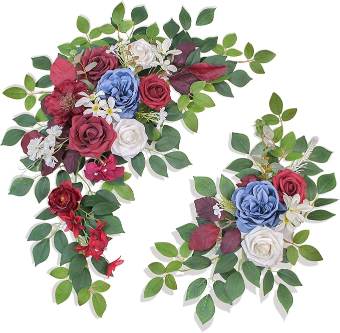 Pack of 2 Artificial Flowers for Backdrop Decoration, Wedding Arch Flowers by BMQDSM