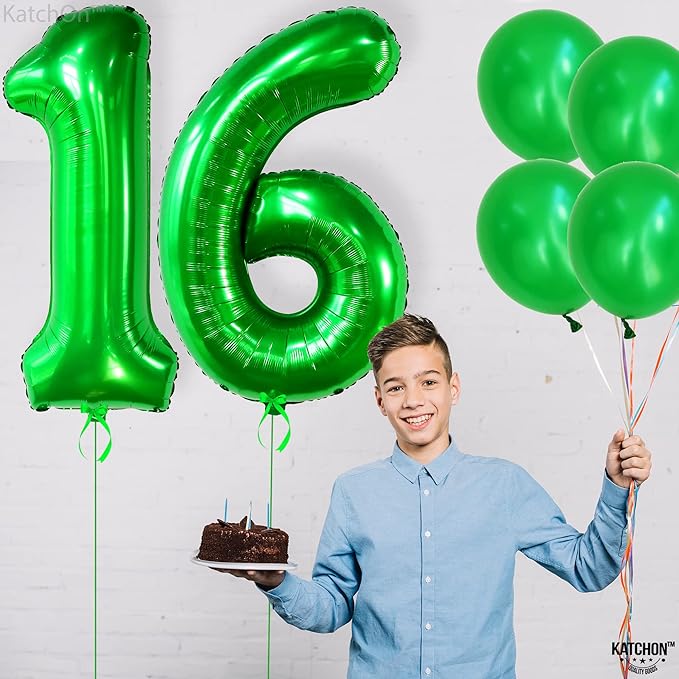 KatchOn, Dark Green 16 Balloons Number - Image 7