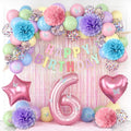 Pastel 6th Birthday Party Decorations by KAINSY