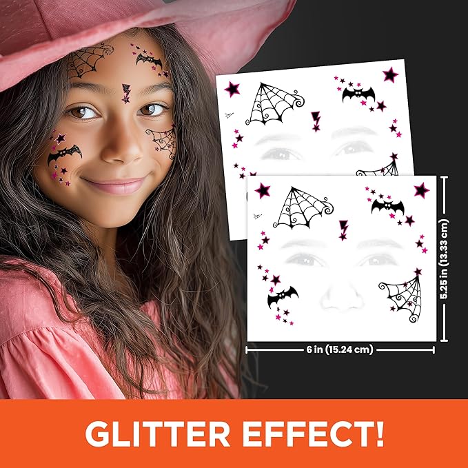 Halloween Witch Costume Temporary Tattoos – Magical Tattoo Kit - Image 3