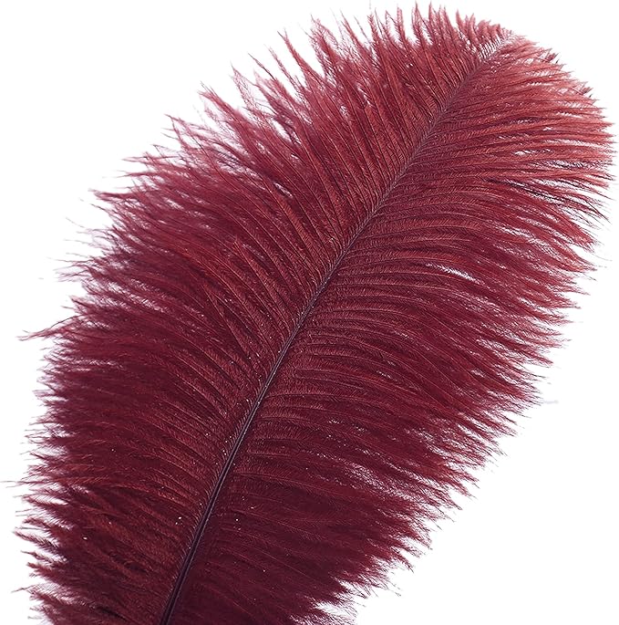 Ballinger Big Burgundy Ostrich Feathers - Image 2
