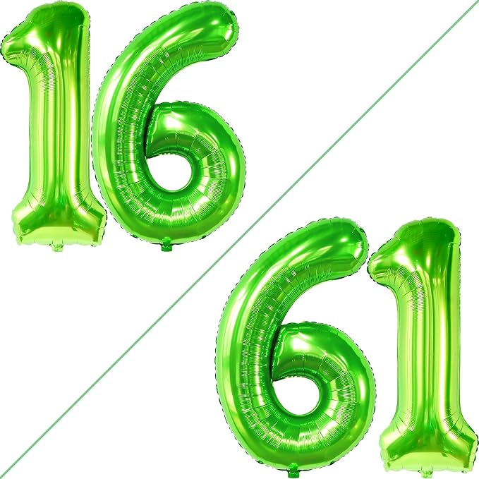 KatchOn Light Green Number 16 Balloon - Image 2