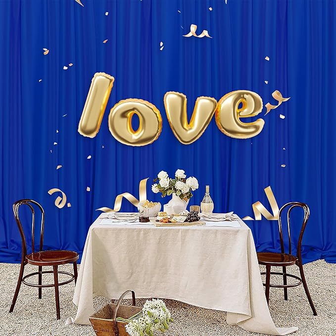 MEETSKY Royal Blue Backdrop Curtains - Image 4