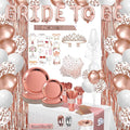 274 Pcs Rose Gold Bridal Shower Decorations, Bachelorette Party Decorations by BacheloretteParty