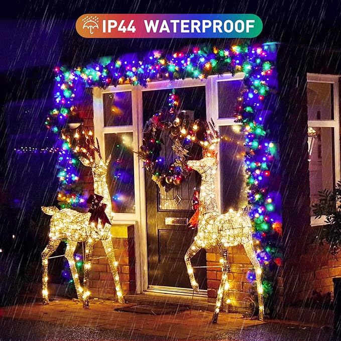 JMEXSUSS 250 LED Christmas Lights Indoor, 91.5ft Connectable Multicolor - Image 6