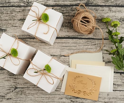 MESHA Small White Gift Boxes 4x4x4'' 10 Pack, Gift Boxes - Image 5