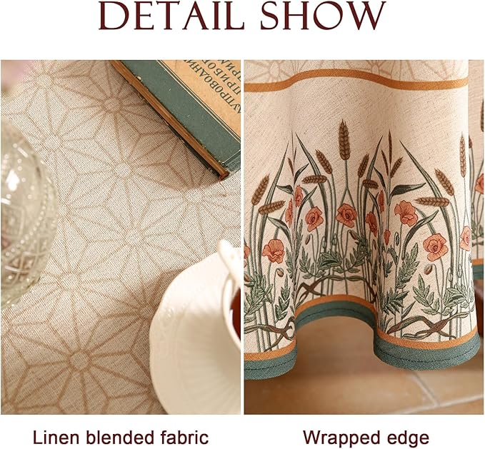 patdrea Designer Linen Vintage Tablecloth - Image 4