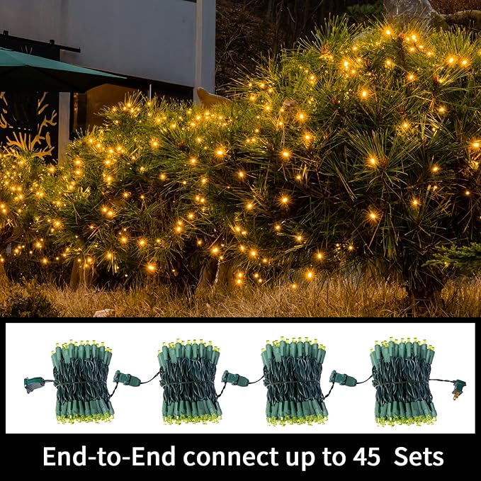 Yellow Wide Angle LED String Lights, 64.8 Ft 300 Count - Image 6
