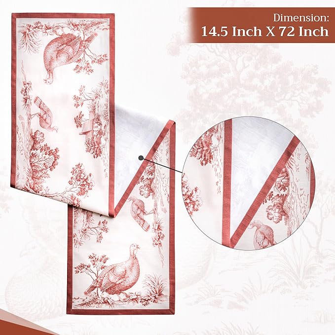 Maison d' Hermine Table Runner 100% Cotton Single Layer Table Runners 60 inches - Image 4