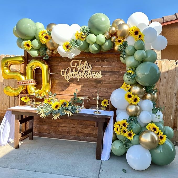 Bezente Sage Green Balloons 18 Inch- 30 Pack Large Thick Olive Green Balloons - Image 7