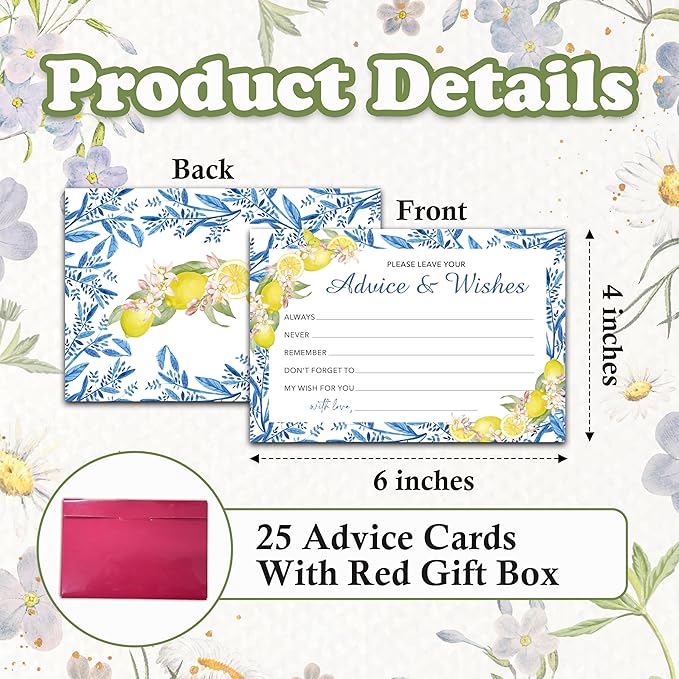 Advice And Wishes Cards, Mediterranean Lemon Advice Cards - Image 2