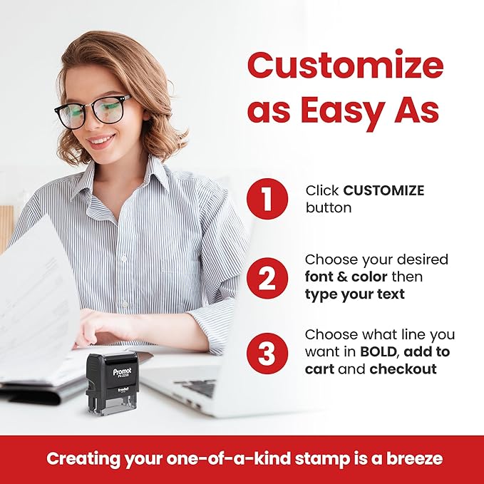 Promot Self Inking 1 Line Custom Stamp - Image 7