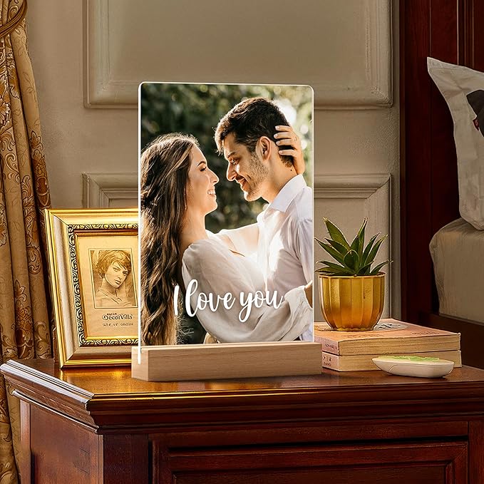 Custom Picture Frames with Photo, Personalized Photo Frame with Night Light - Image 7