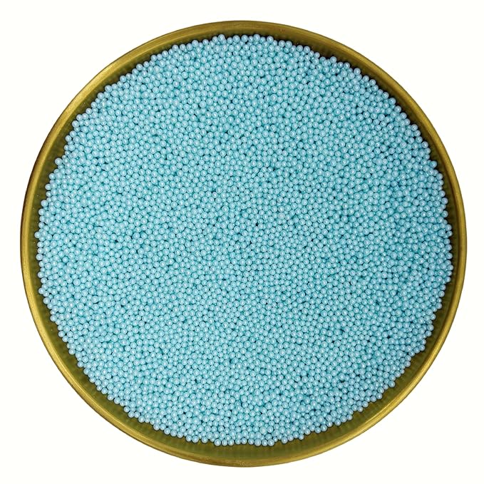 Dynastang 2mm Light Blue Pearls Sprinkles Edible Pearls Cake Decorating Stars - Image 3