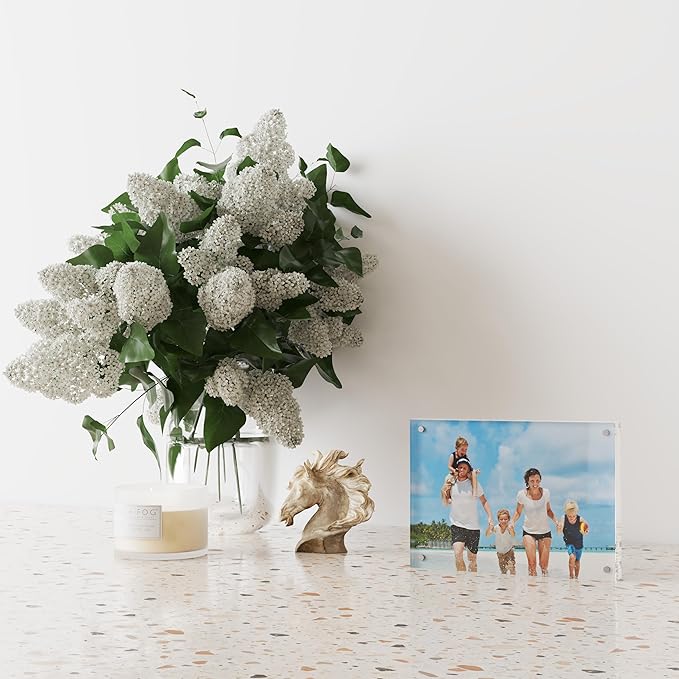4x6 Acrylic Picture Frame 5 Pack, 20mm Thick Magnetic Double Sided Display 20% - Image 6