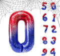 Spider Web 40Inch Foil Number Balloons Set 0-9 Includes Inflation Straws by Unknown