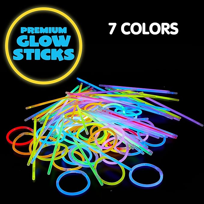 JOYIN 144 Pcs 8" Glowsticks, Halloween Supplies Pack, Bracelets Necklaces - Image 6