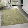 LUXE WEAVERS Modern Geometric Wave Green 8x10 Area Rug, Contemporary Stain by LuxeWeavers